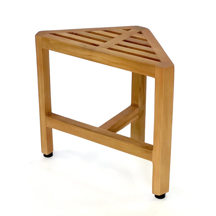 Ecodecors teak discount corner shower bench